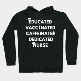 Educated, vaccinated, caffeinated Hoodie